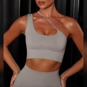 bo+tee asymmetrical sports bra set